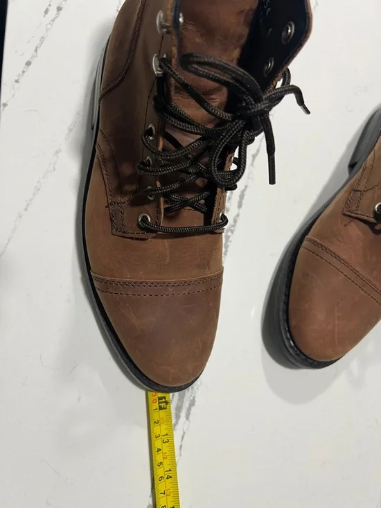 Thursday Boot Company Men's Tan Leather Captain Cap-Toe Lace-Up Boots size 8 - Picture 11 of 15